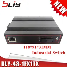 Bliy 1 пара Промышленный Коммутатор Ethernet 10/100 Мбит/с волокно для того чтобы переключить RJ45 сетевой коммутатор gigabit неуправляемый Быстрый Промышленный Коммутатор Ethernet