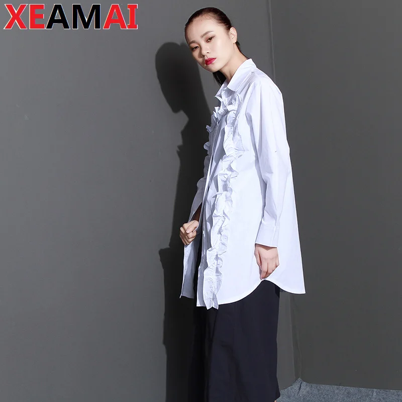 Blusas 2017 Летние Женщины Clothing Длинные Блузки Рубашка Женская Мода С Длинным Рукавом