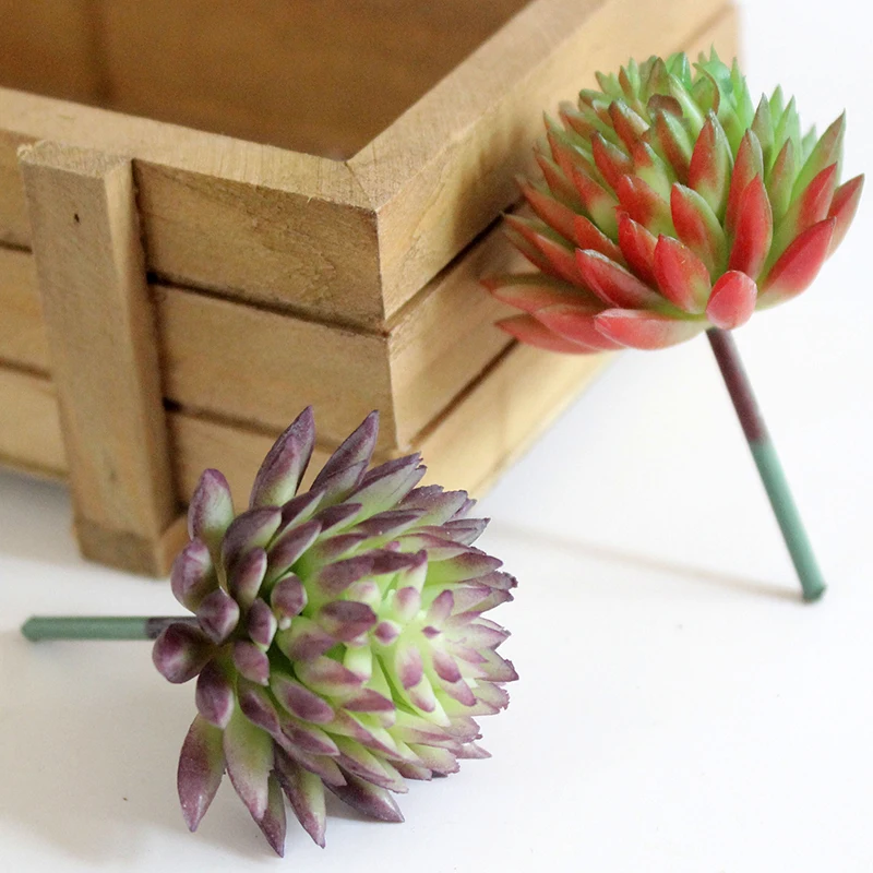 Искусственные пластиковые миниатюрные суккулентные растения кактус эчеверия цветок Декор подарок