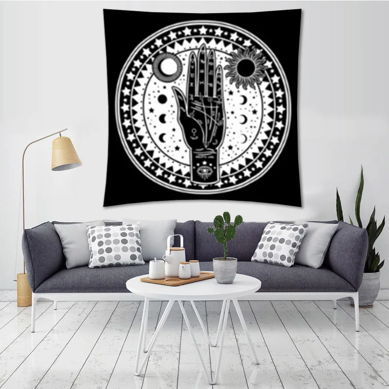 Fashion Tapestry Fresh Style Tarrot Sun Moon Pattern Blanket Mandala bohemian Decorative Home Decor | Дом и сад