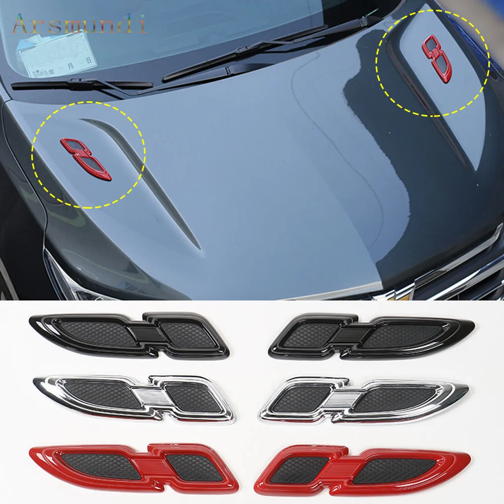 

For Chevrolet Equinox 2017 2018 ABS 3 colors Hood simulation outlet trim cover trim sticker 2pcs car styling