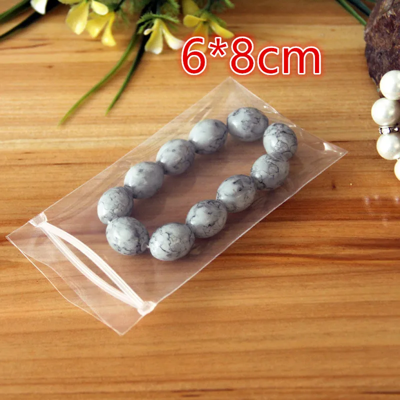 

800Pcs/ Lot 6*8cm PPE Self Seal Zipper Bags 2.36"x3.14" Clear Anti-oxidation Jewelry Boutique Event Plastic Package Pouch