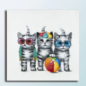 

Fashion Summer-Kittens pop art Oil Painting Wall Art Picture Paiting Canvas Paints Home Decor HD Print Painting Wall Art Picture