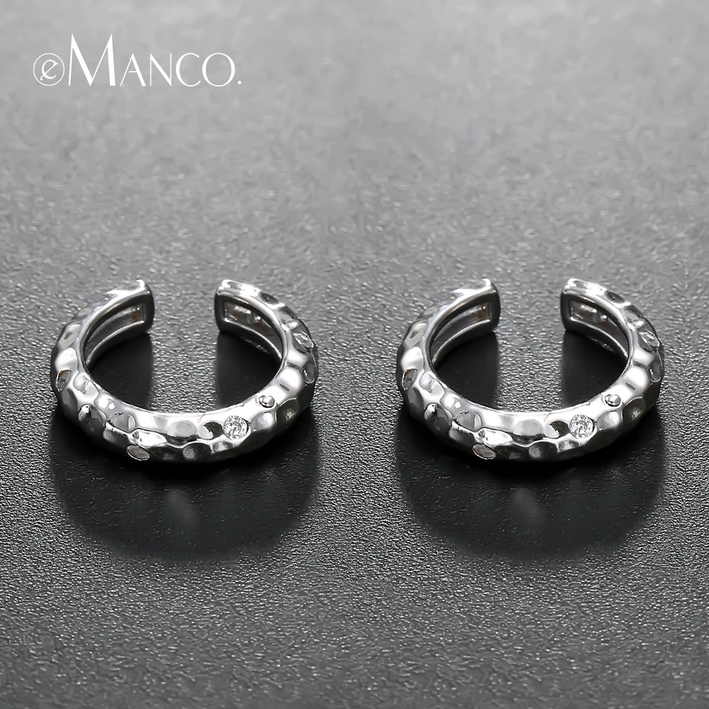 

e-Manco Vintage Punk Round Circle Hoop Earrings for Women Geometric Ear Cuff Earrings Simple Trendy Earring Fashion No Pierced