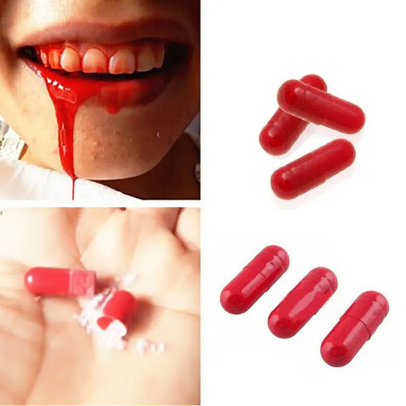 Buy 15 Pcs Costume Fake Blood Pill Capsules Horror