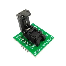 QFN8 DFN8 WSON8 Programming Socket Pogo Pin IC Test Adapter QFN8-1.27-CPO1PNL Pitch 1.27mm Clamshell Size 5*6 Burn in Socket tps51601drbt tps51601 1601 qfn8