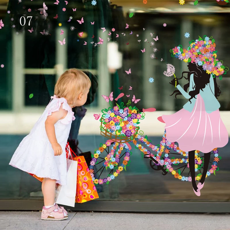 Wall Sticker Butterfly Sticker Bicycle Lovely Girs Sticker For Home