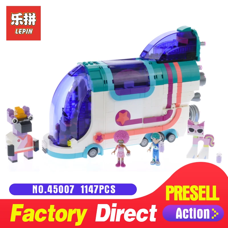 

LEPIN 45007 Pop-Up Party Bus Compatible With Legoing 70828 Set Building Blocks Bricks Assembled DIY Birthday Funny Gifts