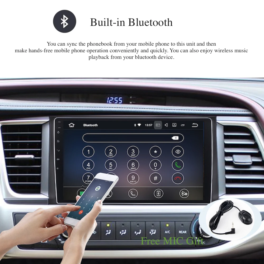 Sale Android 9.0 stereo Head Unit for Toyota Highlander 2015 2016 Permanent radio navi GPS Radio headunit wifi free map Head Device 2