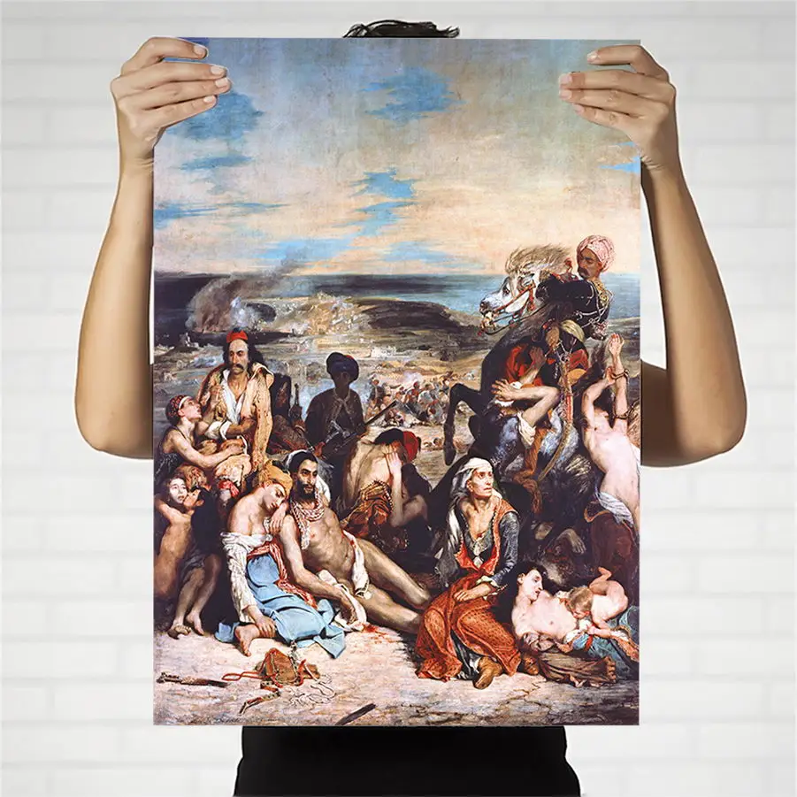 Украшение дома картины напечатанные на холсте настенные картины для гостиной плакат французская масляная Печать на холсте Eugene Delacroix