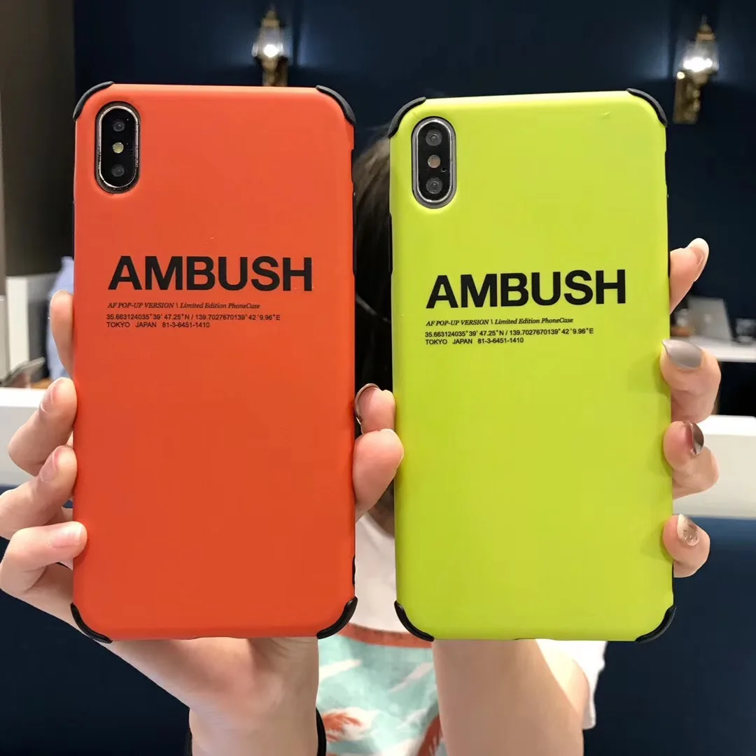 Fashion Japan street AMBUSH Soft silicon cover case for iPhone 11 Pro 7 X 7plus 6 6S plus 8 8plus XS Max Xr Shell Fundas |