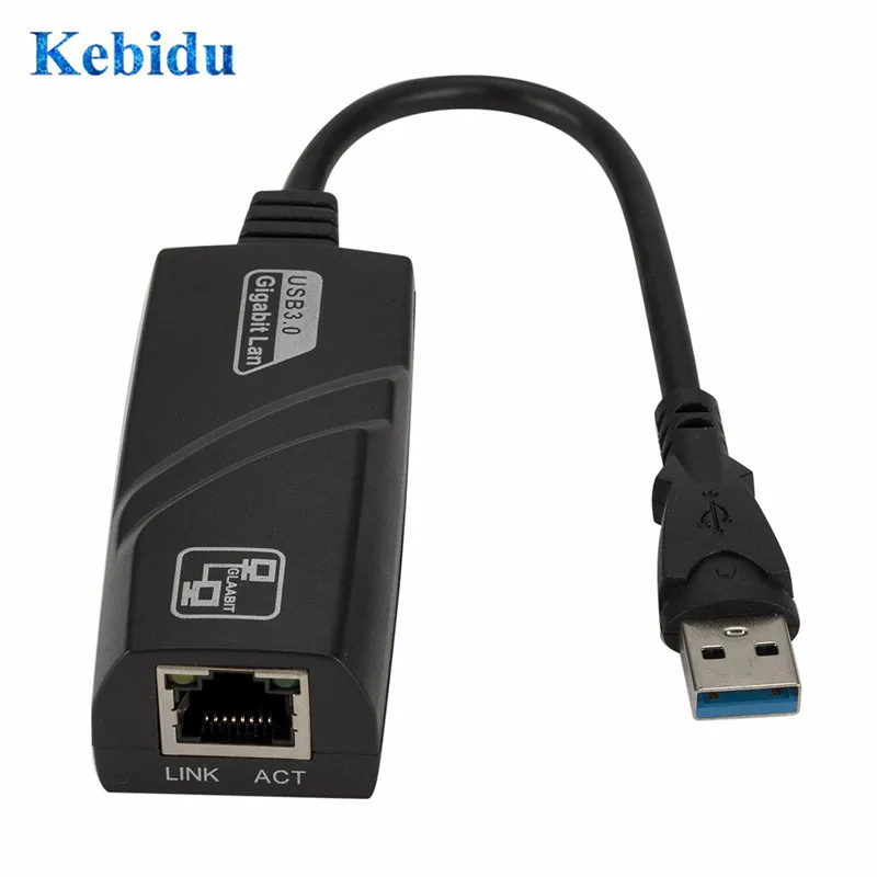 KEBIDU USB 3,0 к RJ45 сетевая карта проводной LAN сетевой адаптер Ethernet 10/100/1000) Мбит/с для ПК