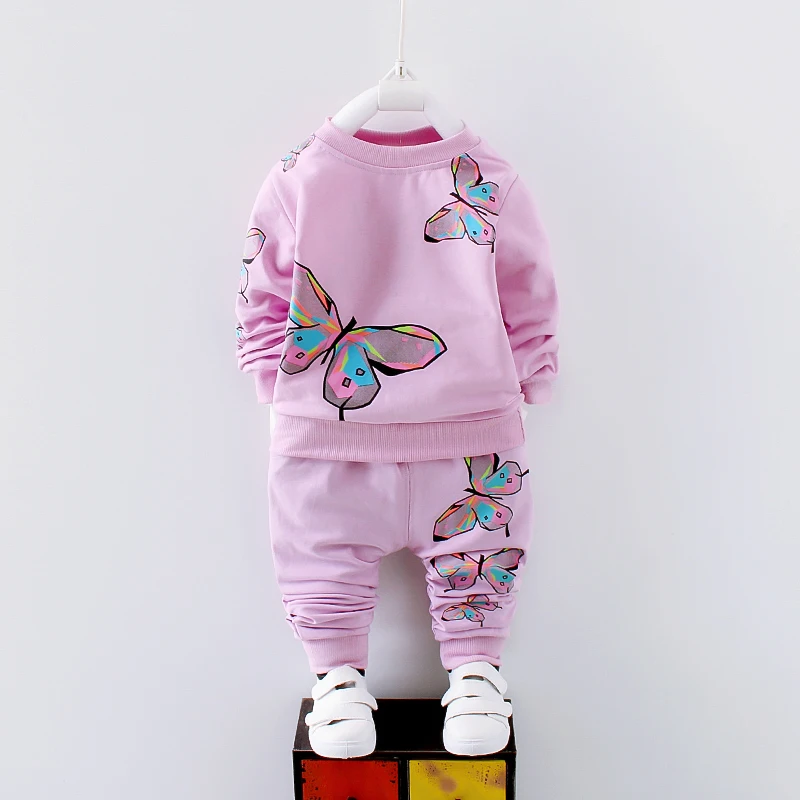 BibiCola/Новинка; модные комплекты одежды для маленьких девочек; 2 предмета; бархатный Однотонный пуловер с длинными рукавами; свитер; топ+ штаны; комплект одежды