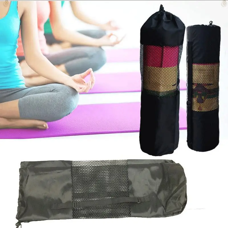 Удобный черный переносной Мат для йоги сумка нейлон Пилатес несущая сетка центр регулируемый спортивный инструмент стиль