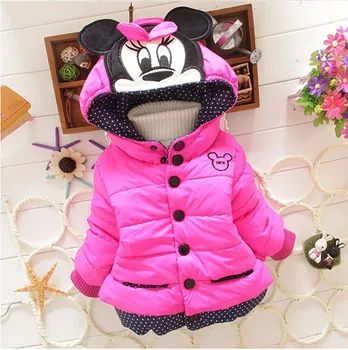 

Girls jackets fashion Minnie cartoon Clothing coat baby girl winter warm and casual Outerwear for 1-4 years old Kids clothin