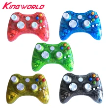 Transparent Wireless Controller Game Remote Controller Gamepad joystick with LED Light for Microsoft for Xbox 360