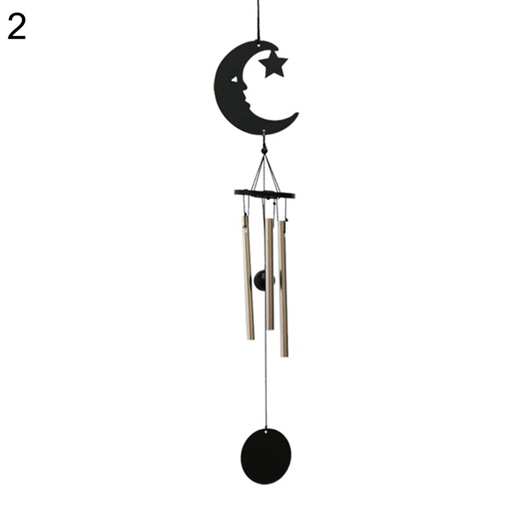 New Handmade Angel Owl Moon Star 3-Tube Metal Lucky Bell Hanging Wind Chime Feng Shui Home Outdoor Yard Garden Decor Birthday Gi