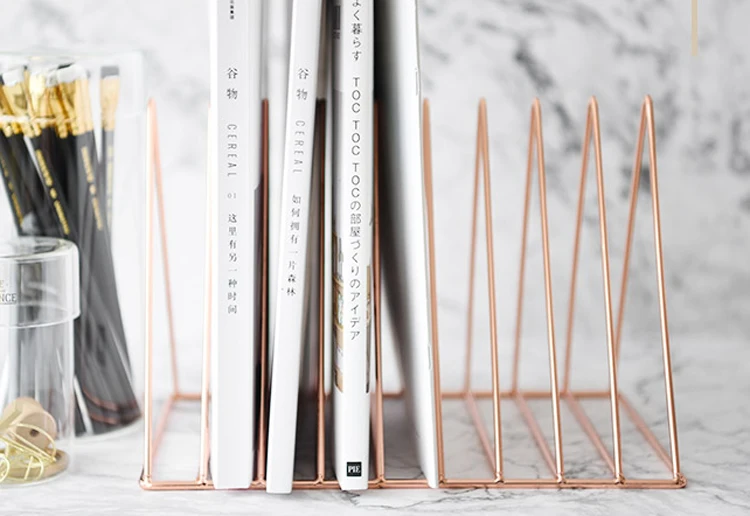 Nordic-Home-Office-Organiser-Book-Holder-Desk-Metal-Storage-Stand-Shelf-Table-Decoration-Accessories-Rack-Organisation-Rose-Gold