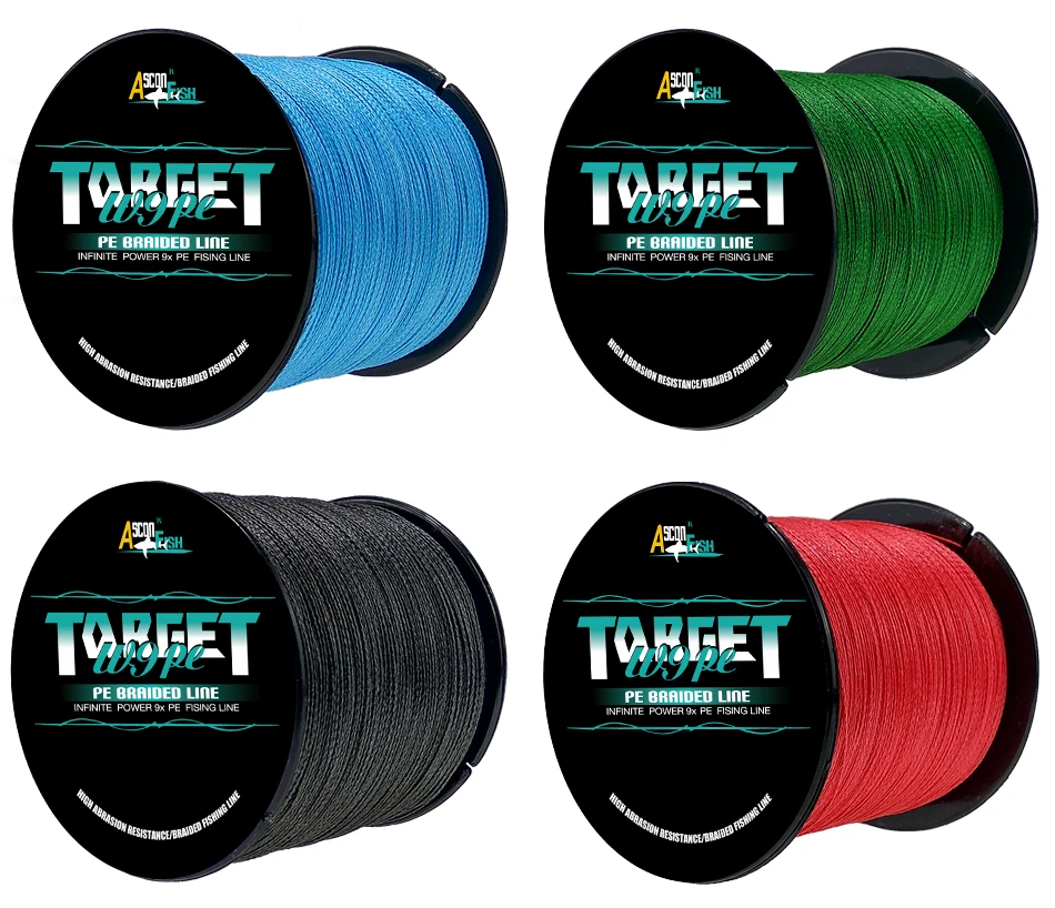 Ascon peixe 9 fios multifilament linha de