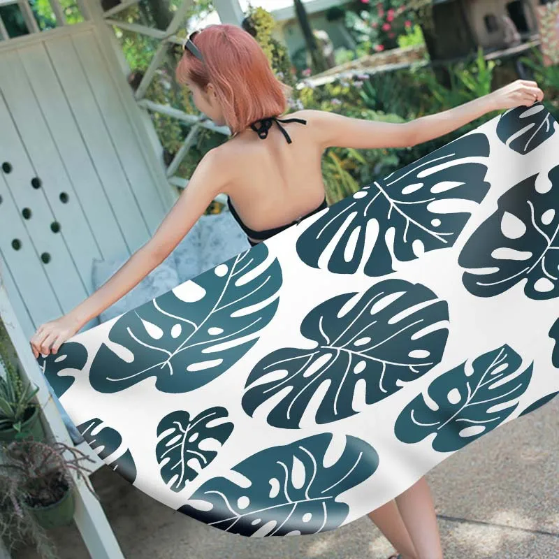 

New Pineapple Watermelon Landscape Print Rectangular Beach Towel Bath Towel Microfiber Picnic Blanket Seaside Swimming Pool Mat