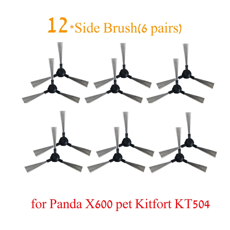 

12*Side Brush for Panda X600 pet Kitfort KT504 Robotic Robot Vacuum Cleaner Parts