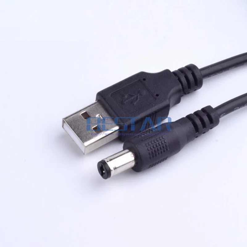 DC Power Plug Adapter USB Convert To DC 5.5*2.5 / 5.5*2.5mm 5.5mm x 2.5mm 5.5mm/2.5mm Jack charging power Cable 1M 3FT