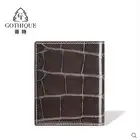 Gete Importiert krokodil leder brieftasche männer shorts alligator bauch handgemachten männer leder dünne vertikale brieftasche - 4