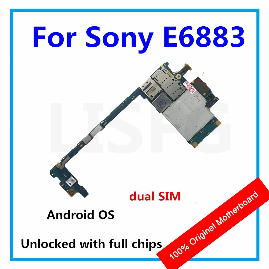 

For Sony Xperia Z5 E6883 Motherboard 32GB 100% Unlocked Mainboard Android OS Z5 E6883 Original Motherboard Logic board With Chip