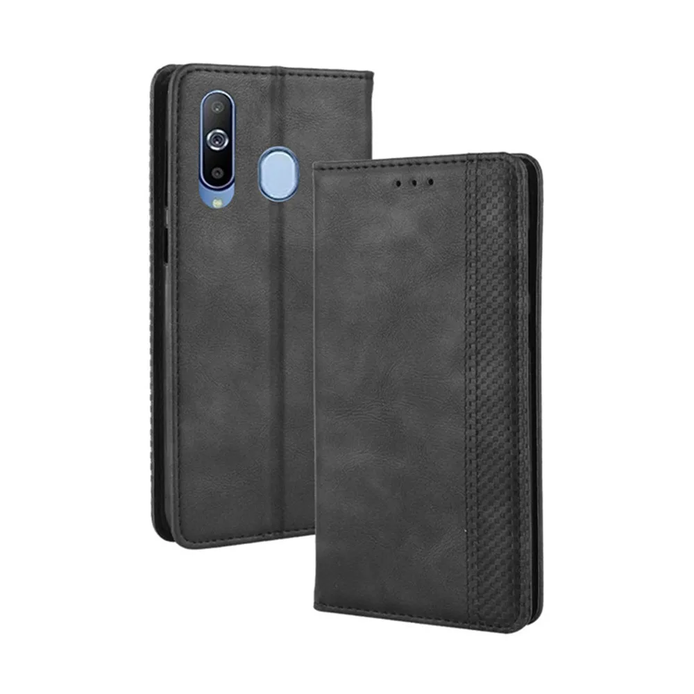 For Samsung Galaxy A60 Case 6.3 inch Luxury PU Leather Wallet Magnetic Adsorption Case For Samsung A60 A6060 SM-A606F Phone Bags