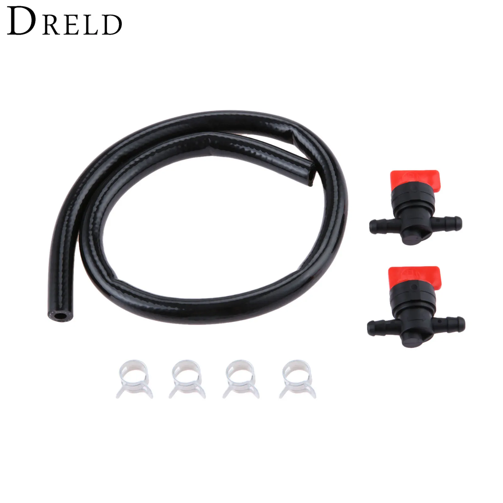 DRELD 1/4" InLine Straight Fuel Gas Cut Off Shut Off Valve Clamp with