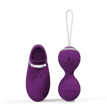 10 Speed Vaginal tighten Exercise Kegel Balls Vibrator Eggs Silicone Ben wa ball G Spot Vibrator Erotic sex toy for Women