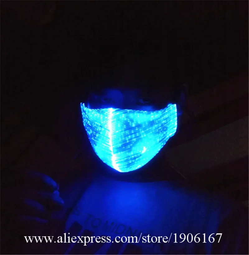 Led fiber optic masks, light-emitting masks, luminous bar riding masks, electric syllables, music festival masks05