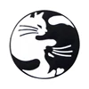 Hugging Yin Yang Cat Pins Black White Two Cats Brooches Yin yang Badges Cat Jewelry Kitty Jewelry ► Photo 3/6