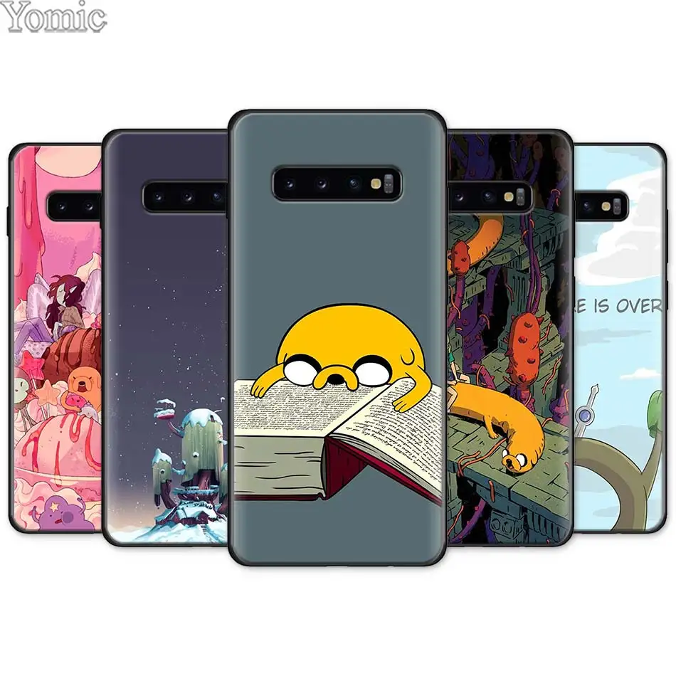 

Adventure Time Beemo Jake Black Silicone Case for Samsung Galaxy S10e S10 S8 S9 Plus S7 A40 A50 A70 Note 8 9 Soft Case Cover