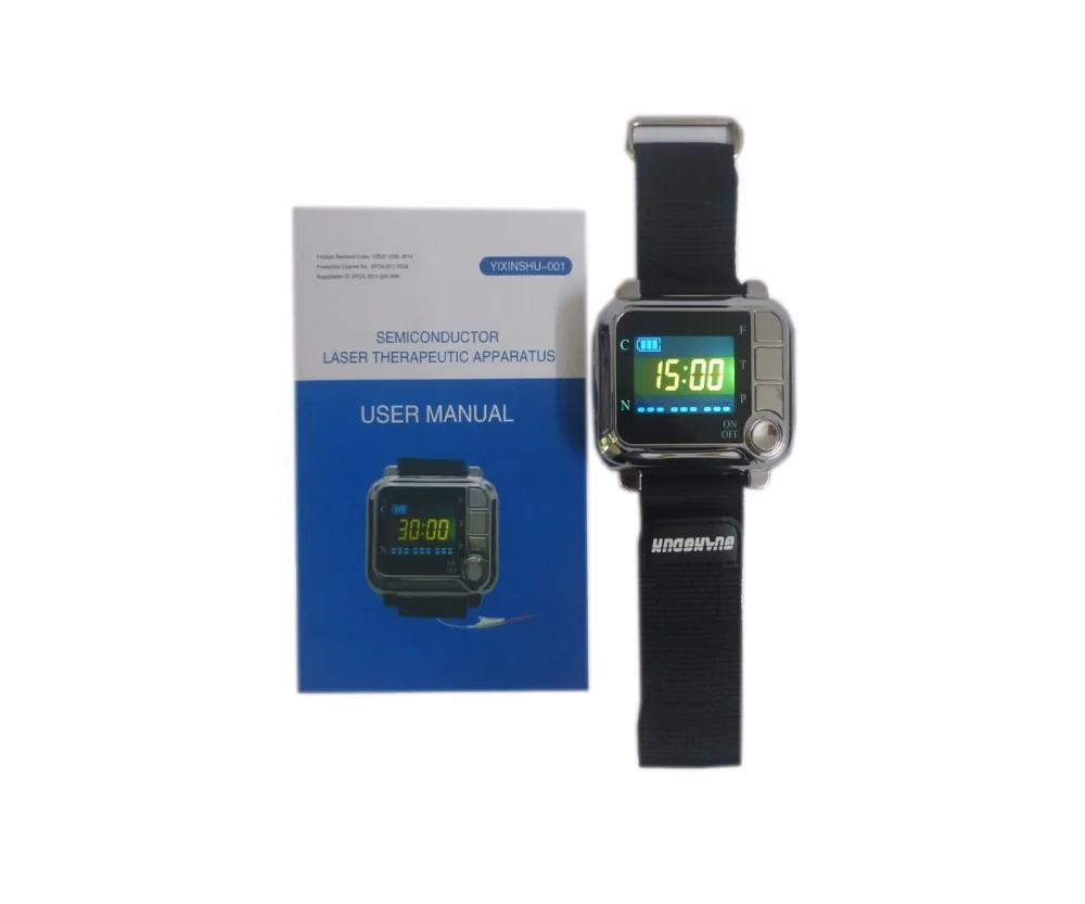 High blood pressure diabetes cholesterol rhinitis treatment cerebral thrombosis medical device lllt laser therapy wrist watch wrist soft laser therapy device with 18 lasers points for high blood pressure high blood sugar body pain relief