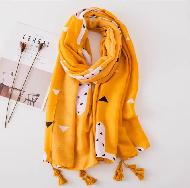 

Scarf Female Summer Flax Hand Scarf Ginger Triangular Geometric Gauze Towel Sunscreen Shawl Beach Towel