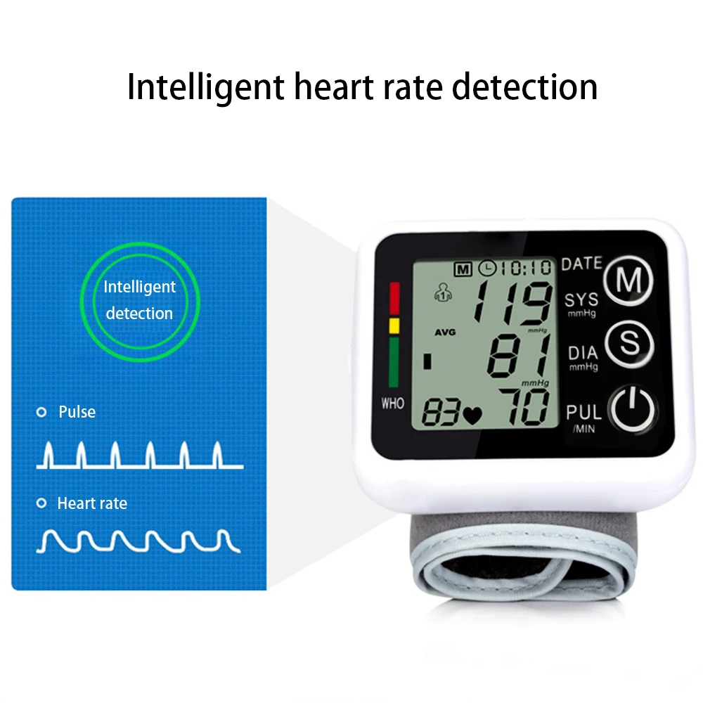 Цифровой измеритель артериального давления на запястье, тонометр, медицинское оборудование, аппарат для измерения давления и сердечного ритма