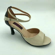 Новые модные латинские танцевальные туфли для сальсы туфли для латиноамериканских танцев вечерние и свадебные туфли для женщин в двух тонах 6237BI