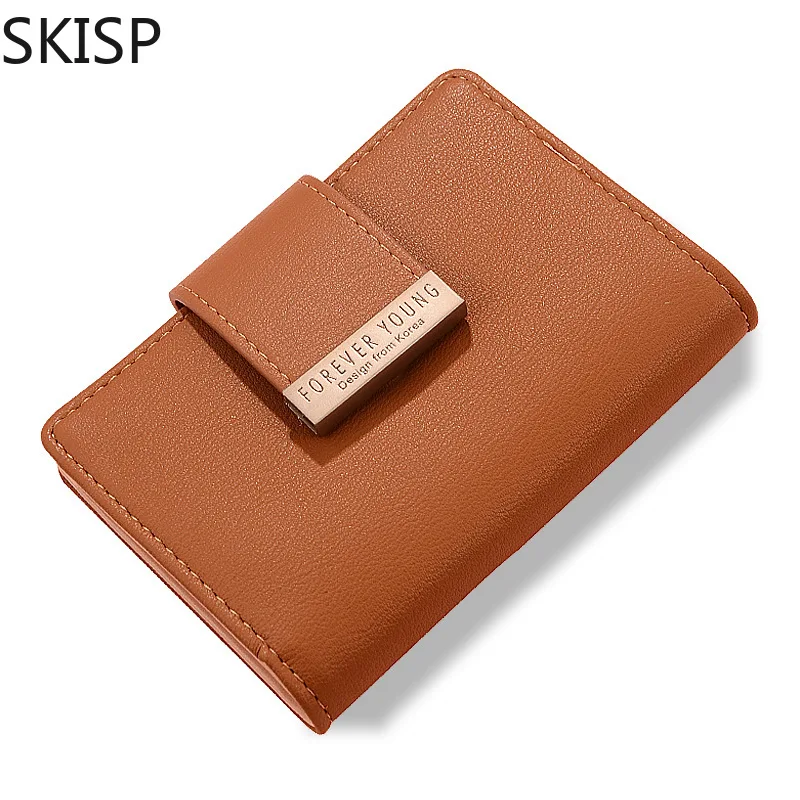 

New PU Leather Function 20 Bits Card Holder Hasp Business Card Case Men Women Credit Passport Card Bag ID Passport Card Wallet