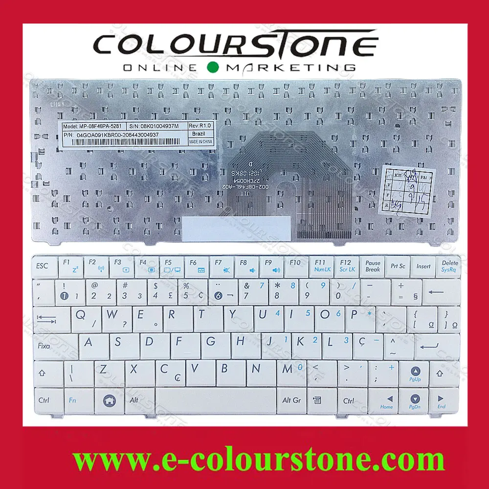 Подлинная Новый Для ASUS EEEPC EPC S101 T91 T91MT 900SD 900HA 900 ГА BR Бразилия Части Клавиатуры