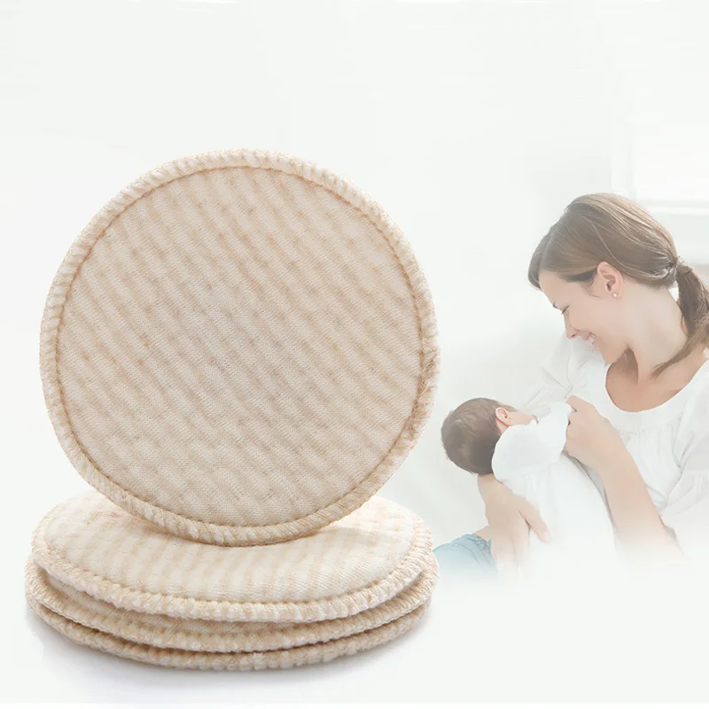 10PCS Washable Organic Cotton Absorbency Breastfeeding Pads Maternity