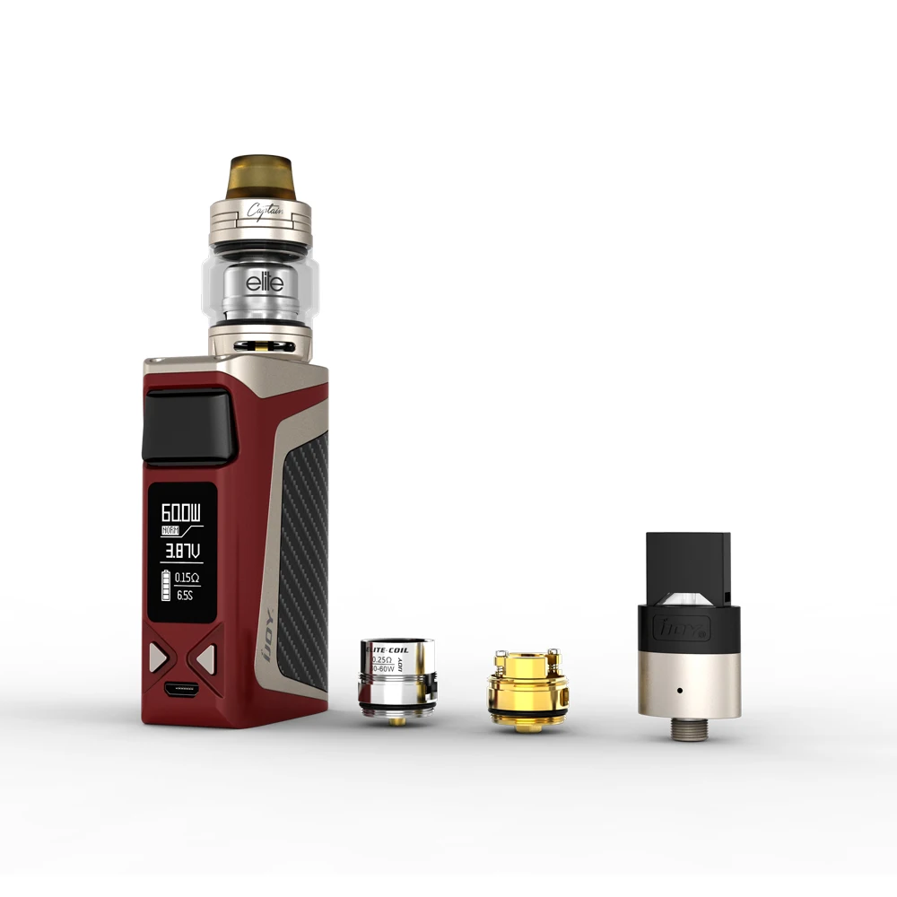 Оригинал IJOY ELITE мини комплект с бак subohm 3 в 1 60 Вт собран 2200 мАч батареи Vape
