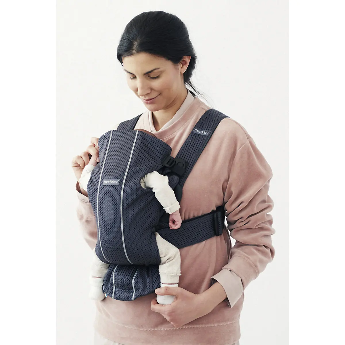 Рюкзак-кенгуру BabyBjorn Mini Mesh, антрацит - Цвет: Серый