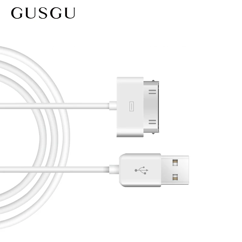 GUSUG USB кабель для быстрой зарядки для iPhone 4 s 4S 3g S 3g iPad 1 2 3 iPod Nano itouch 30 Pin оригинальное зарядное устройство адаптер для синхронизации данных cor