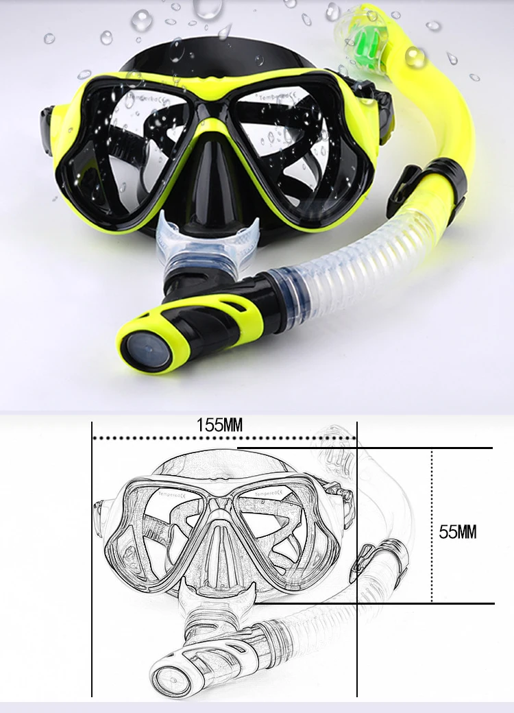 Маска для дайвинга, трубка, противотуманные очки, набор, силиконовый, для плавания, рыбалки, бассейна, оборудование для мужчин, t HD, очки для дайвинга, трубка для мужчин и женщин