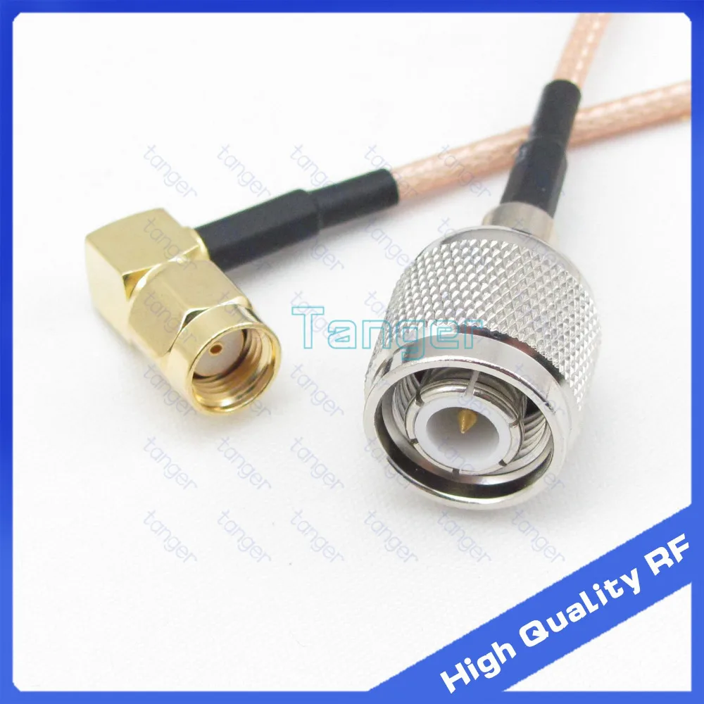 

TNC male plug to RP-SMA male 90 degree connector with 20cm 8in RG316 RG-316 RF Coaxial Pigtail cable and high quality Hot sale