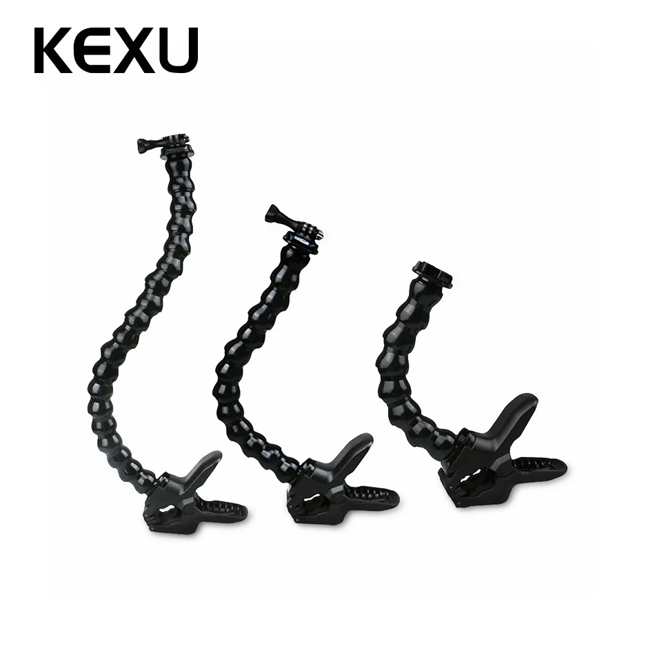 

KEXU Adjustable Gooseneck Neck Holder for Gopro Hero 5 4 Accessories Flex Clamp Mount For Go pro Hero 4 3+xiaomi Yi 4K SJCAM M20