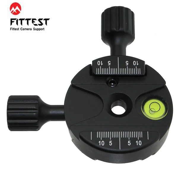 

FITTEST FC-DDB60 Bidirectional 90 Degree Quick Release Clamp Screw-knob Clamp Dual Clamp Arca-Swiss CompatibleTripod Ballhead