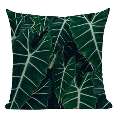 Тропические декоративные наволочки для подушки, зеленые, 45x45 см, уличные подушки, Прямая поставка, декоративные подушки для растений, на заказ - Цвет: 8