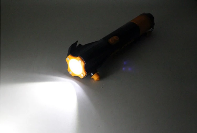 [Seven Neon] Водонепроницаемый аварийный фонарь+ молоток в машину/9 в 1/сигнал тревоги для возникновения/AM/FM/режущий ремень/яркий походный светильник tourch